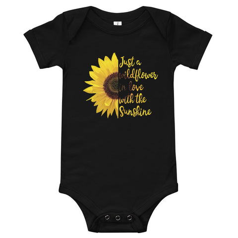 Just a Wildflower Short Sleeve Onesie