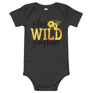 Stay Wild Sunflower Short Sleeve Onesie