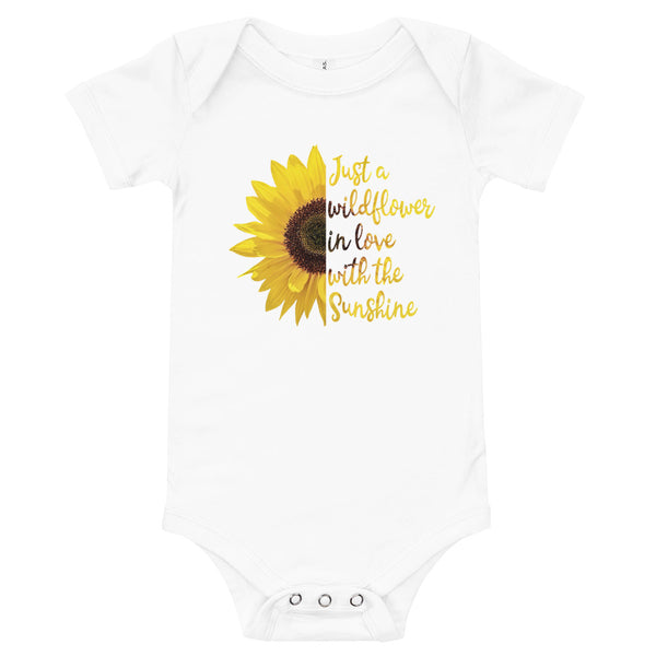 Just a Wildflower Short Sleeve Onesie