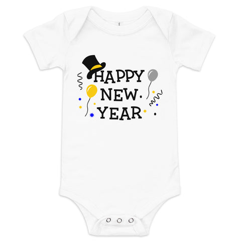 Happy New Year Baby Short Sleeve One Piece