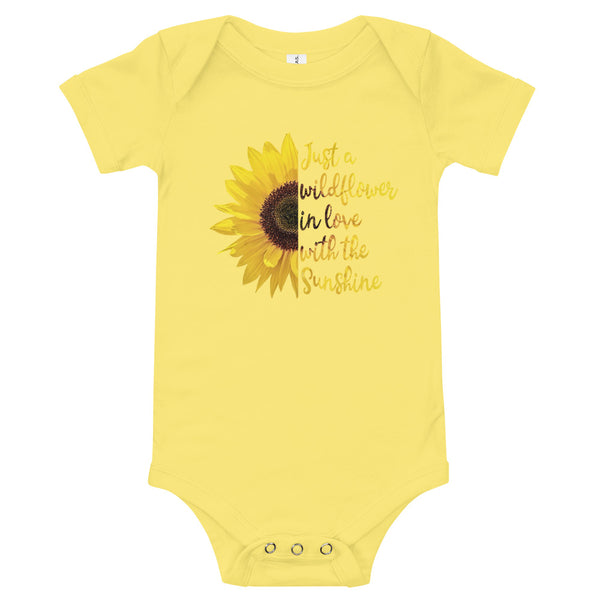 Just a Wildflower Short Sleeve Onesie