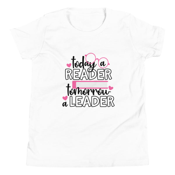 Today a Reader Tomorrow a Leader Youth Short Sleeve T-Shirt